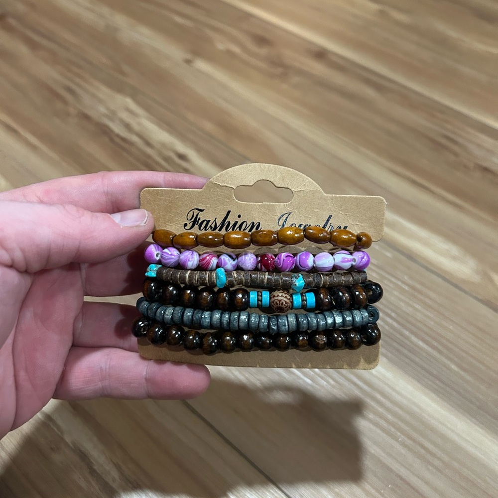 Bohemian Multicolor Beaded Bracelet Set
